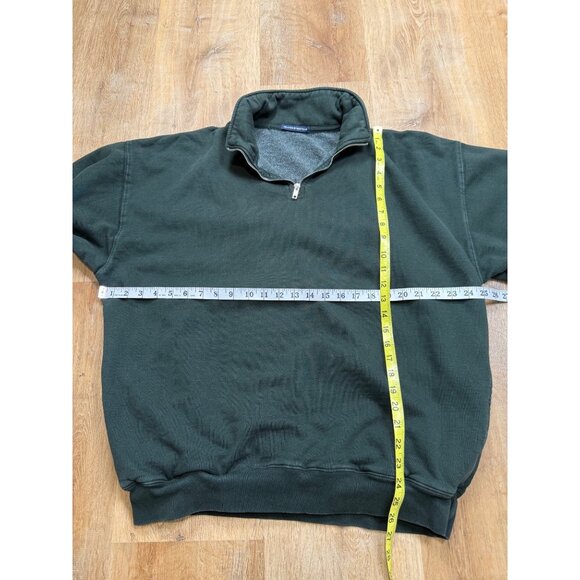 Brandy Melville Dark Green Oversized Half-Zip Pullover Sweatshirt - Picture 3 of 5